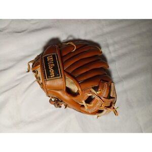 Vintage Wilson Youth Baseball Glove Tan Leather Grip Tite Pocket Nylon